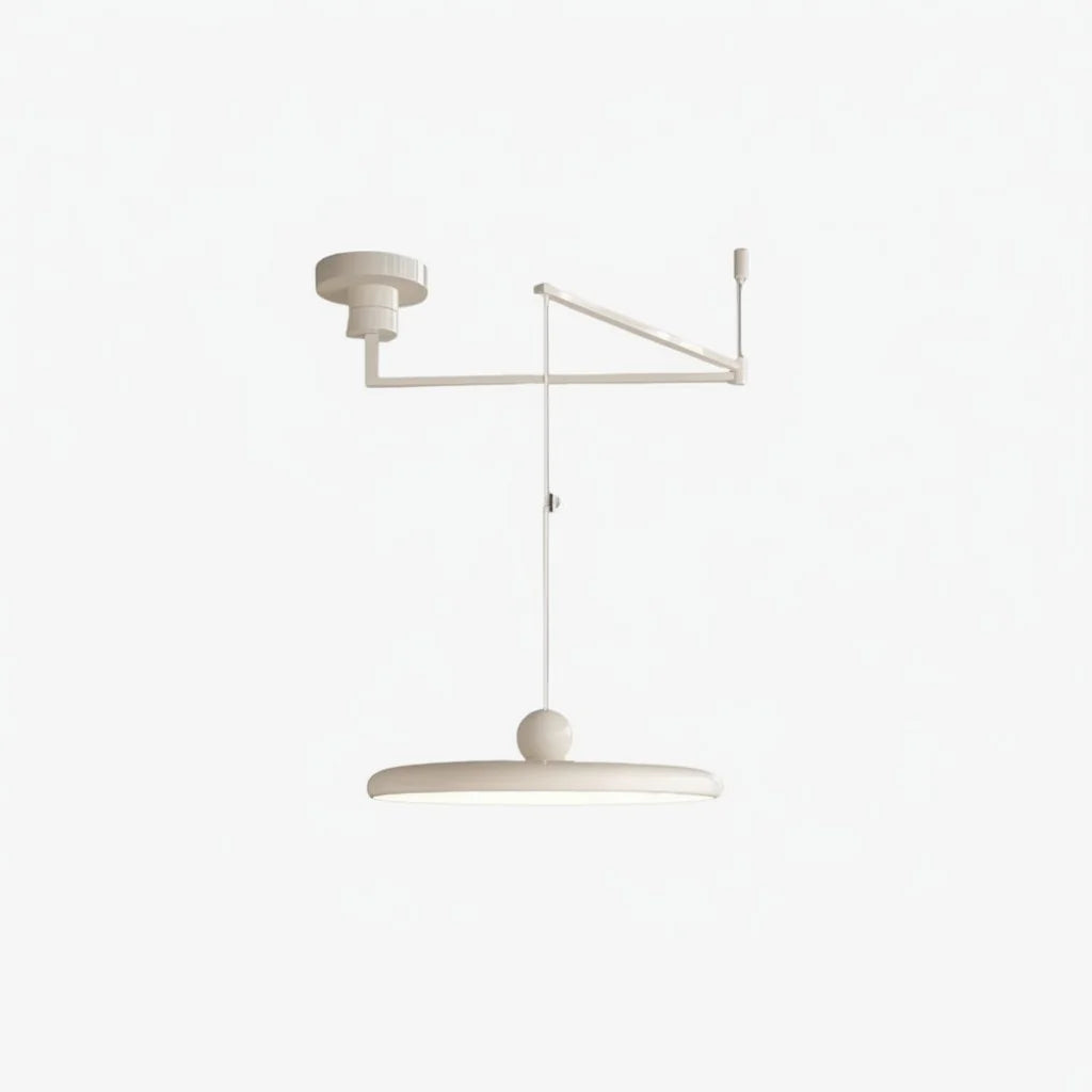 Orion Adjustable Swing Arm Acrylic Disc Pendant Light
