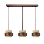 Orvina Travertine Cylinder Pendant - Japandi Stone Kitchen Island