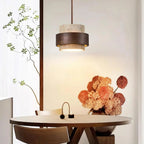 Orvina Travertine Cylinder Pendant - Japandi Stone Kitchen Island