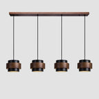 Orvina Travertine Cylinder Pendant - Japandi Stone Kitchen Island