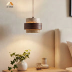 Orvina Travertine Cylinder Pendant - Japandi Stone Kitchen Island