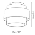 Owen Wabi-Sabi Travertine Cylindrical Ceiling Light