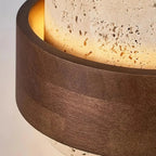 Owen Wabi-Sabi Travertine Cylindrical Ceiling Light
