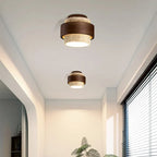 Owen Wabi-Sabi Travertine Cylindrical Ceiling Light