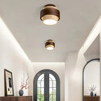 Owen Wabi-Sabi Travertine Cylindrical Ceiling Light