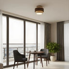 Owen Wabi-Sabi Travertine Cylindrical Ceiling Light