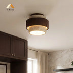Owen Wabi-Sabi Travertine Cylindrical Ceiling Light