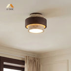 Owen Wabi-Sabi Travertine Cylindrical Ceiling Light