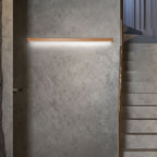 Muto Modern Linear LED Wall Lamp 1/2 Flame Mirror Front Living Room