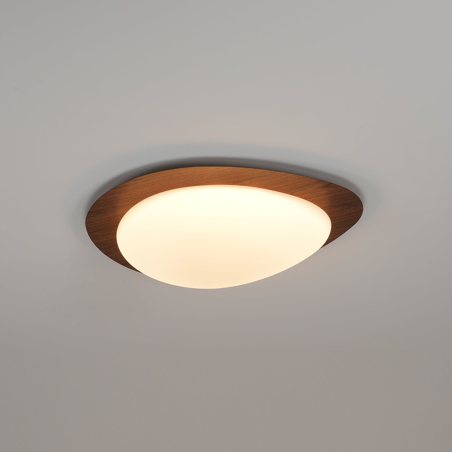 Quisti Pebble Walnut Ceiling Light
