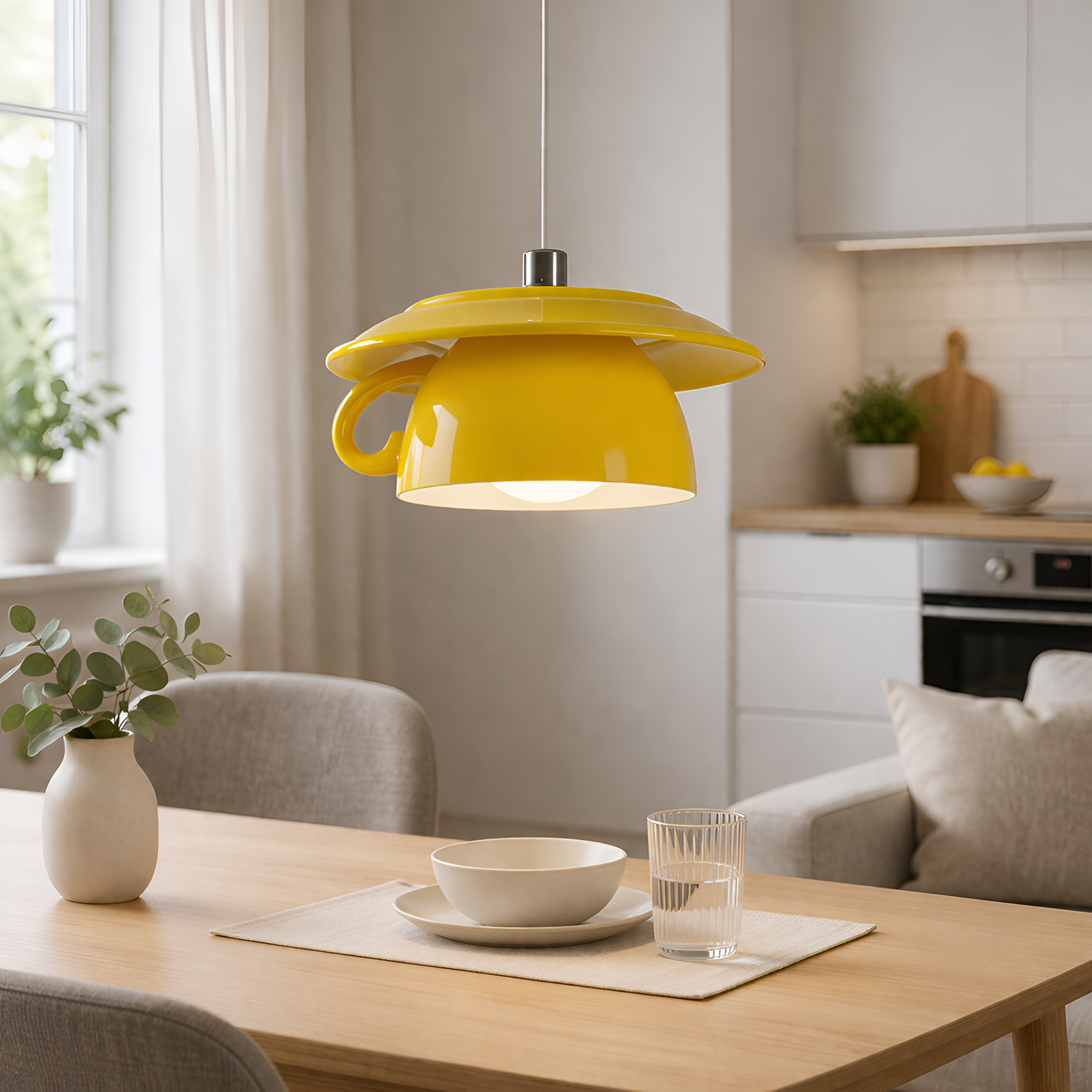 Adam - Ceramic Cup Pendant Light