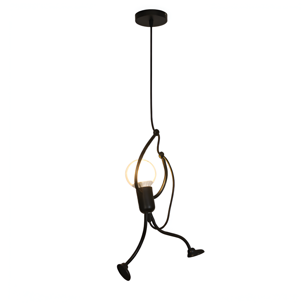 Zephyr - Vintage Iron Little Man Pendant Light Without Bulb