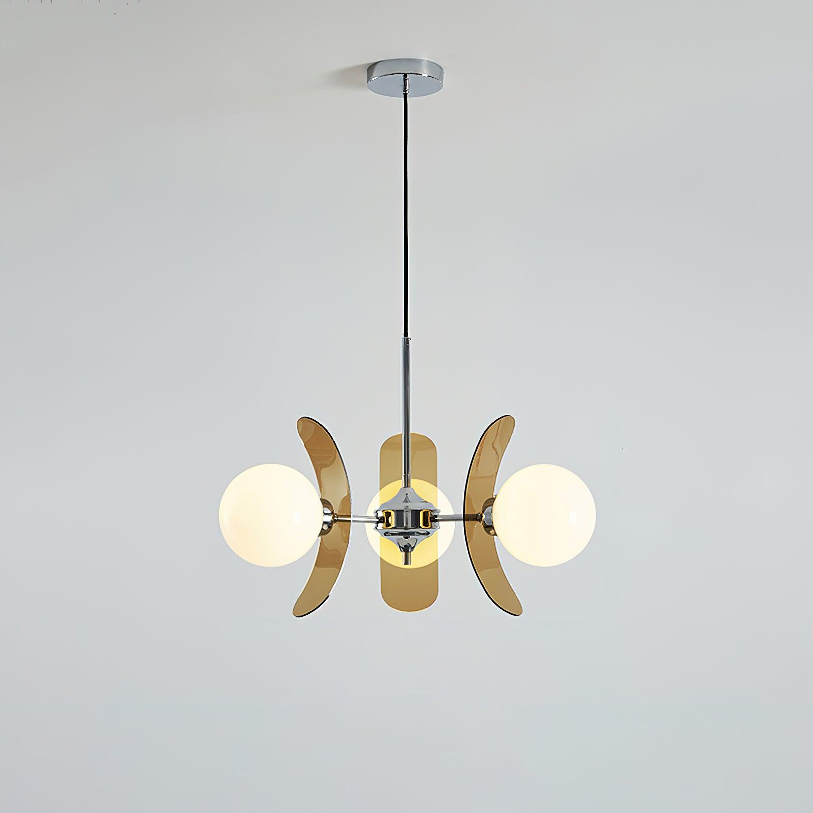 Ulano Brown & Orange Chandelier