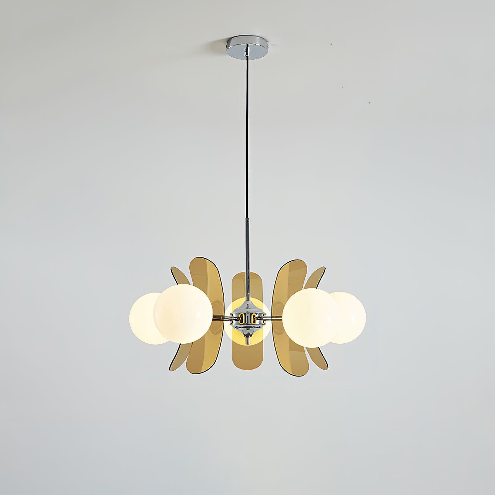 Ulano Brown & Orange Chandelier