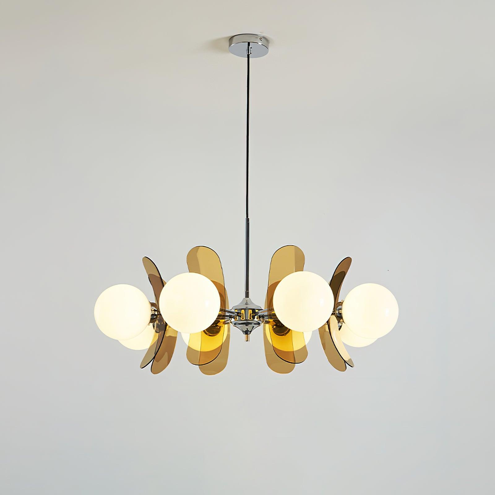 Ulano Brown & Orange Chandelier