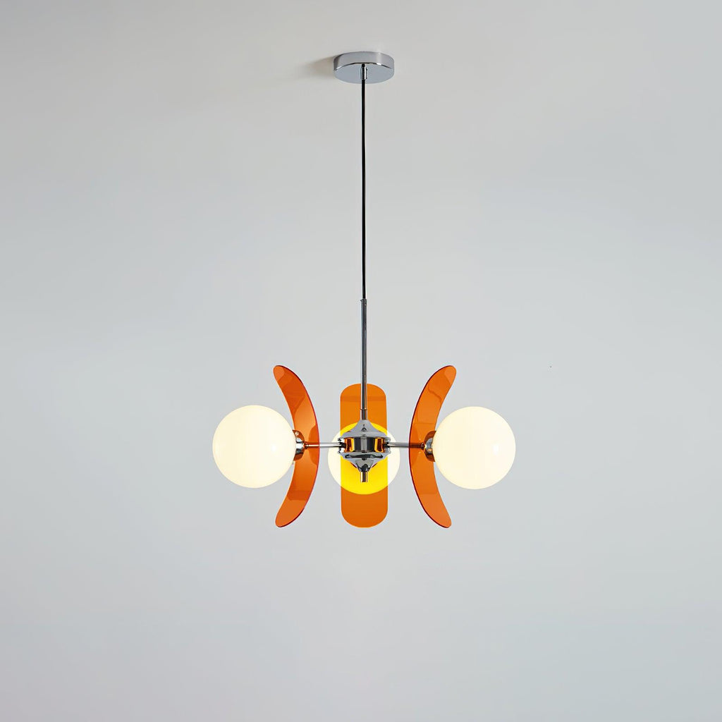 Ulano Brown & Orange Chandelier