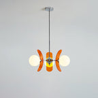 Ulano Brown & Orange Chandelier