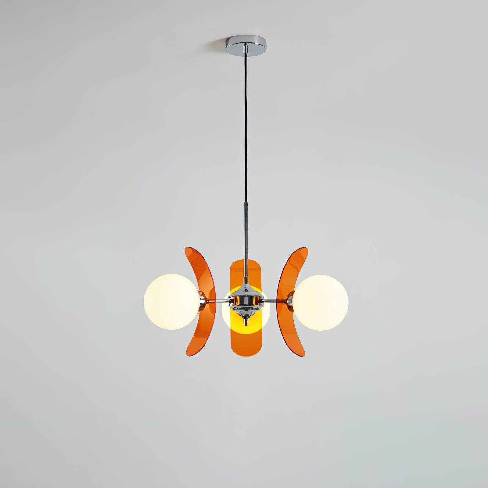 Ulano Brown & Orange Chandelier
