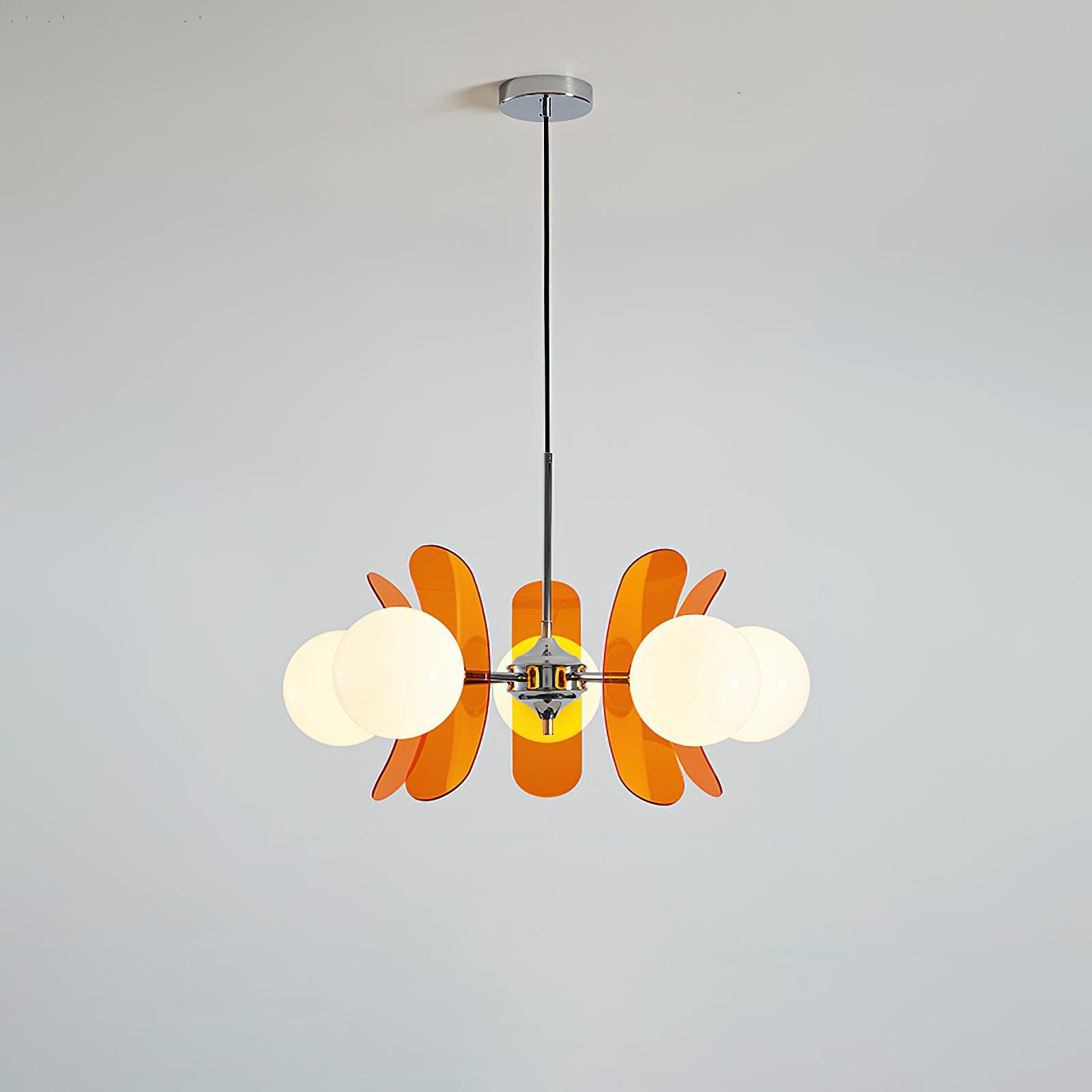 Ulano Brown & Orange Chandelier