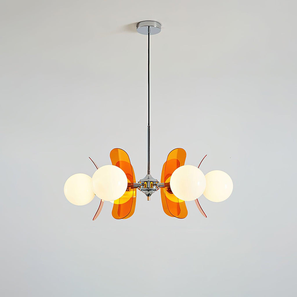 Ulano Brown & Orange Chandelier