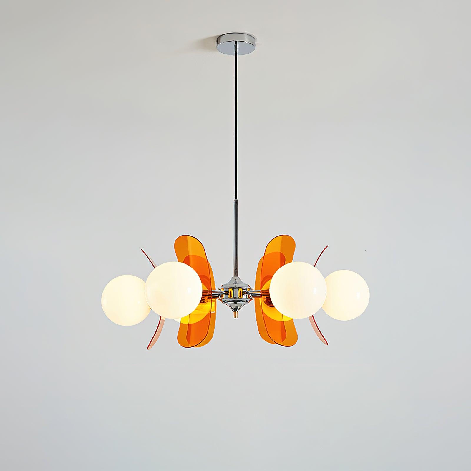 Ulano Chandelier in Brown and Orange