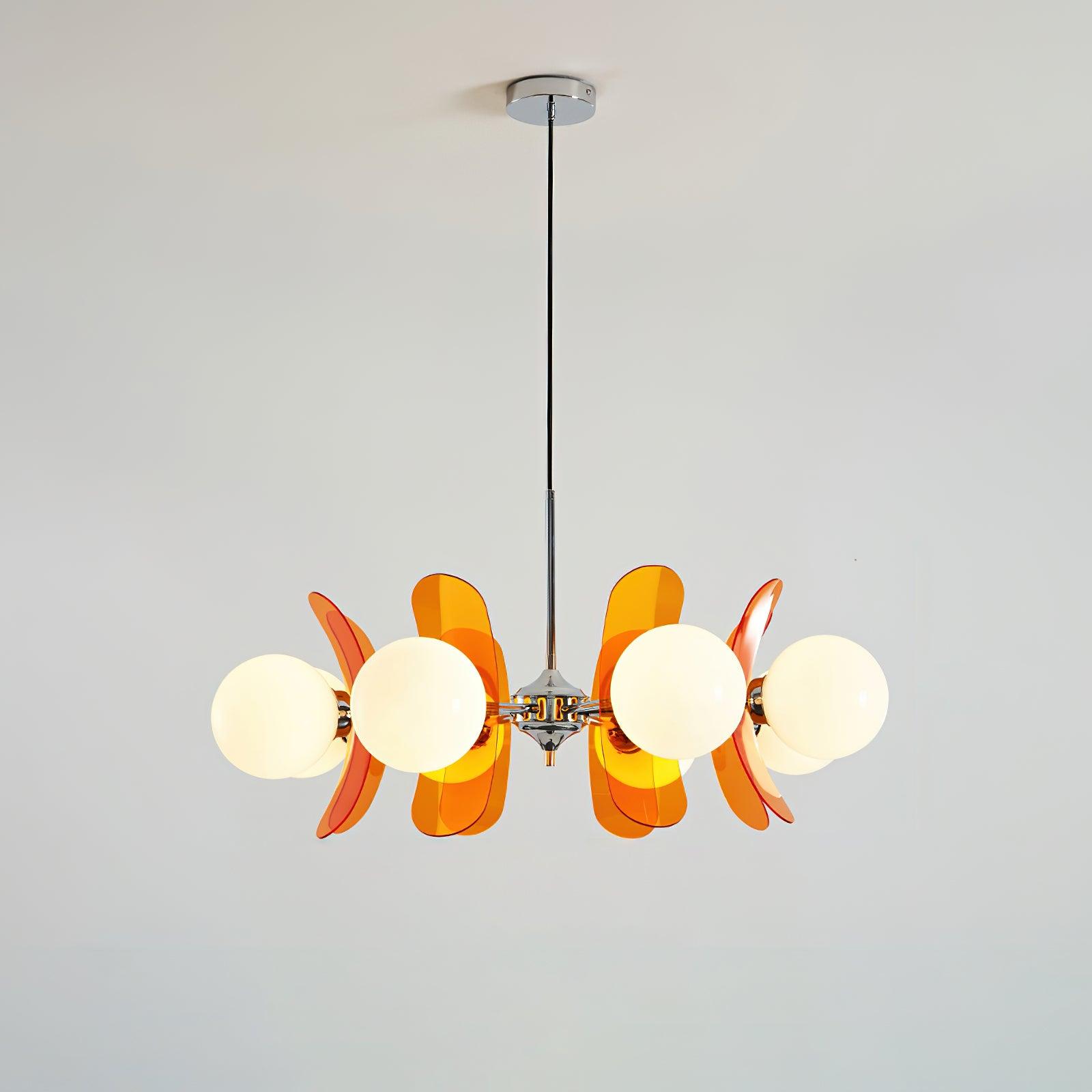 Ulano Chandelier in Brown and Orange