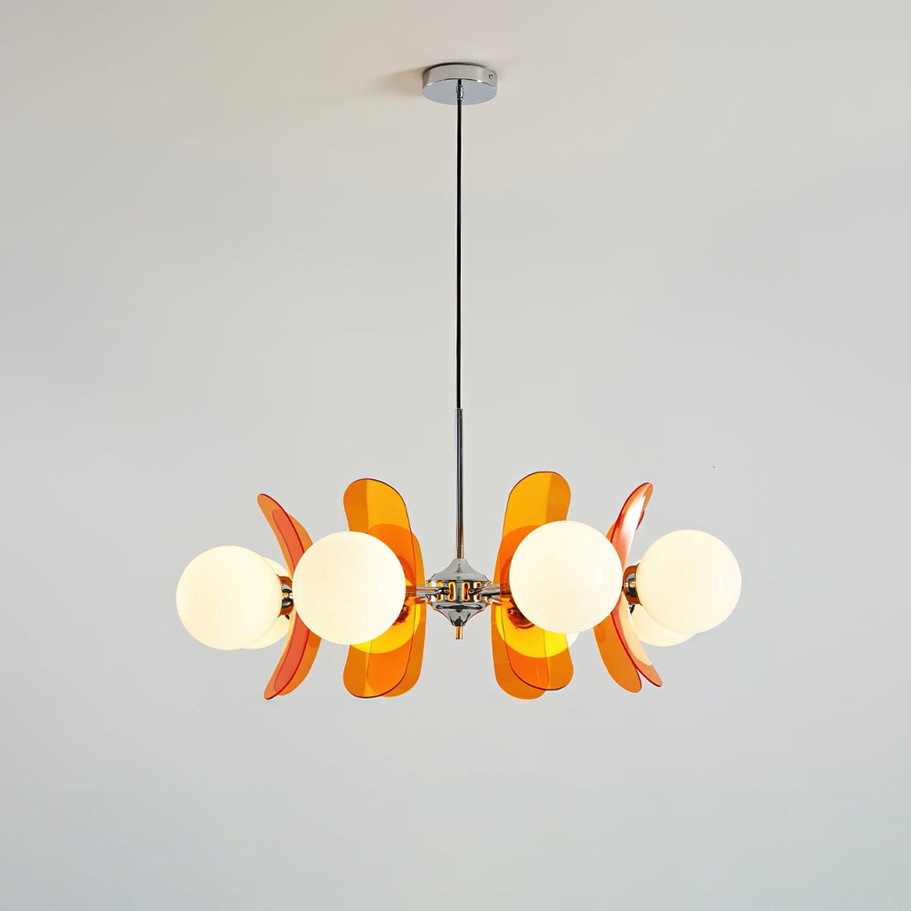 Ulano Brown & Orange Chandelier
