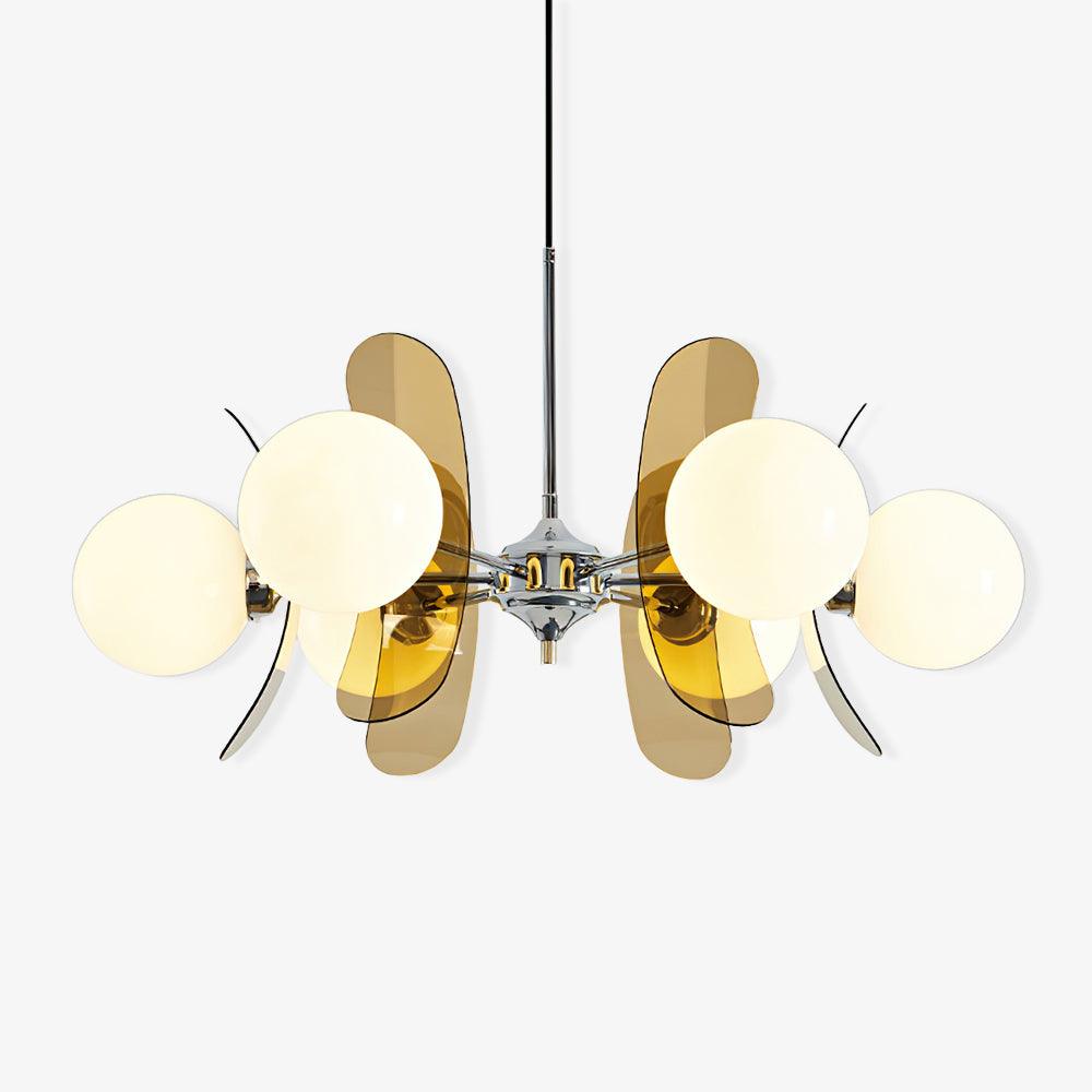 Ulano Chandelier in Brown and Orange
