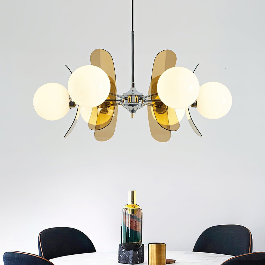Ulano Chandelier in Brown and Orange