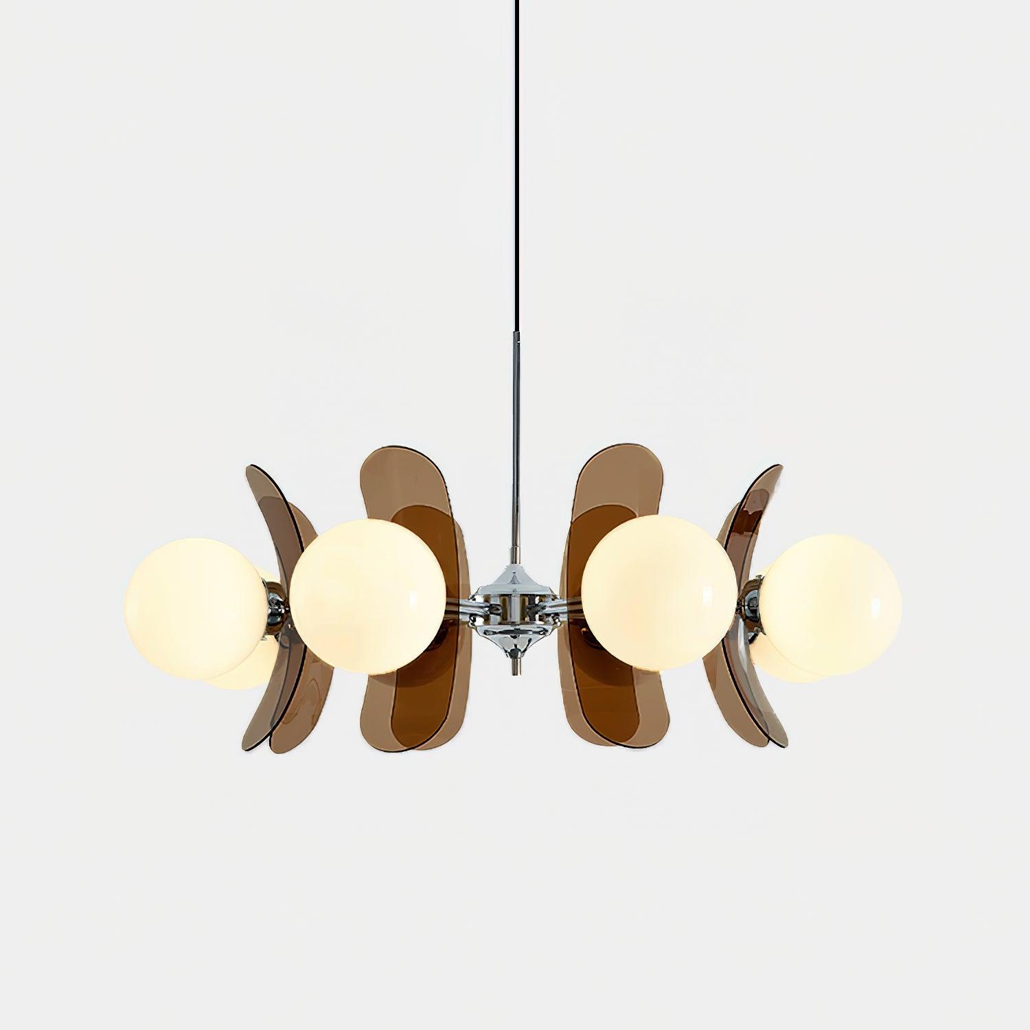 Ulano Chandelier in Brown and Orange