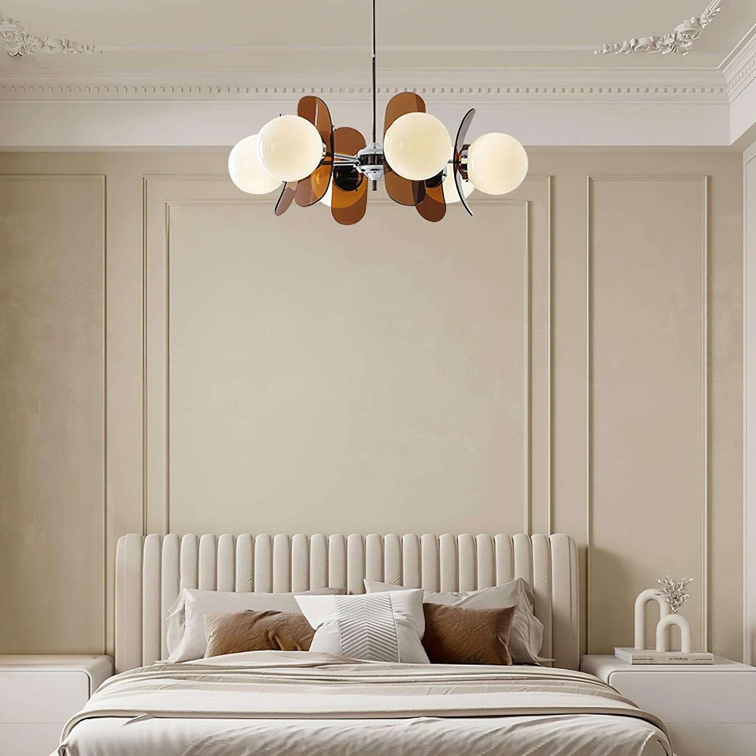 Ulano Brown & Orange Chandelier