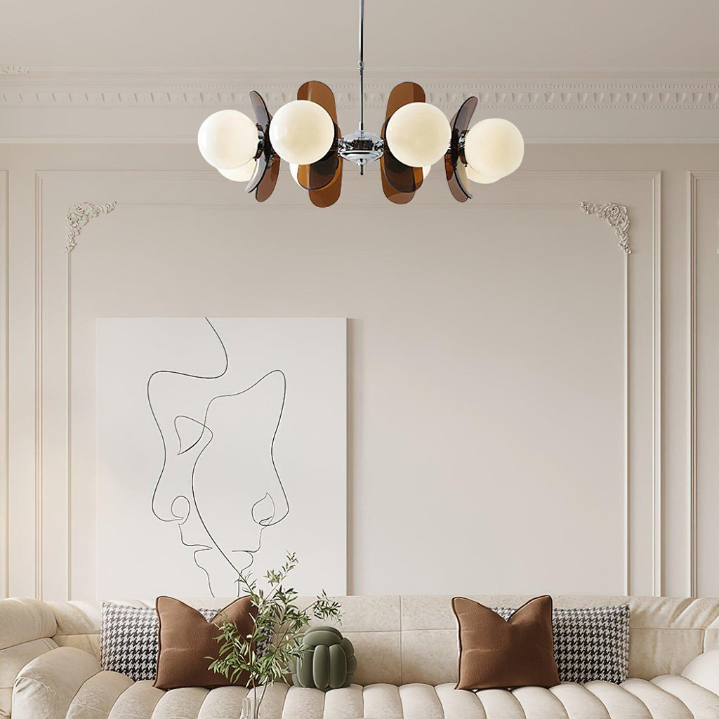 Ulano Brown & Orange Chandelier