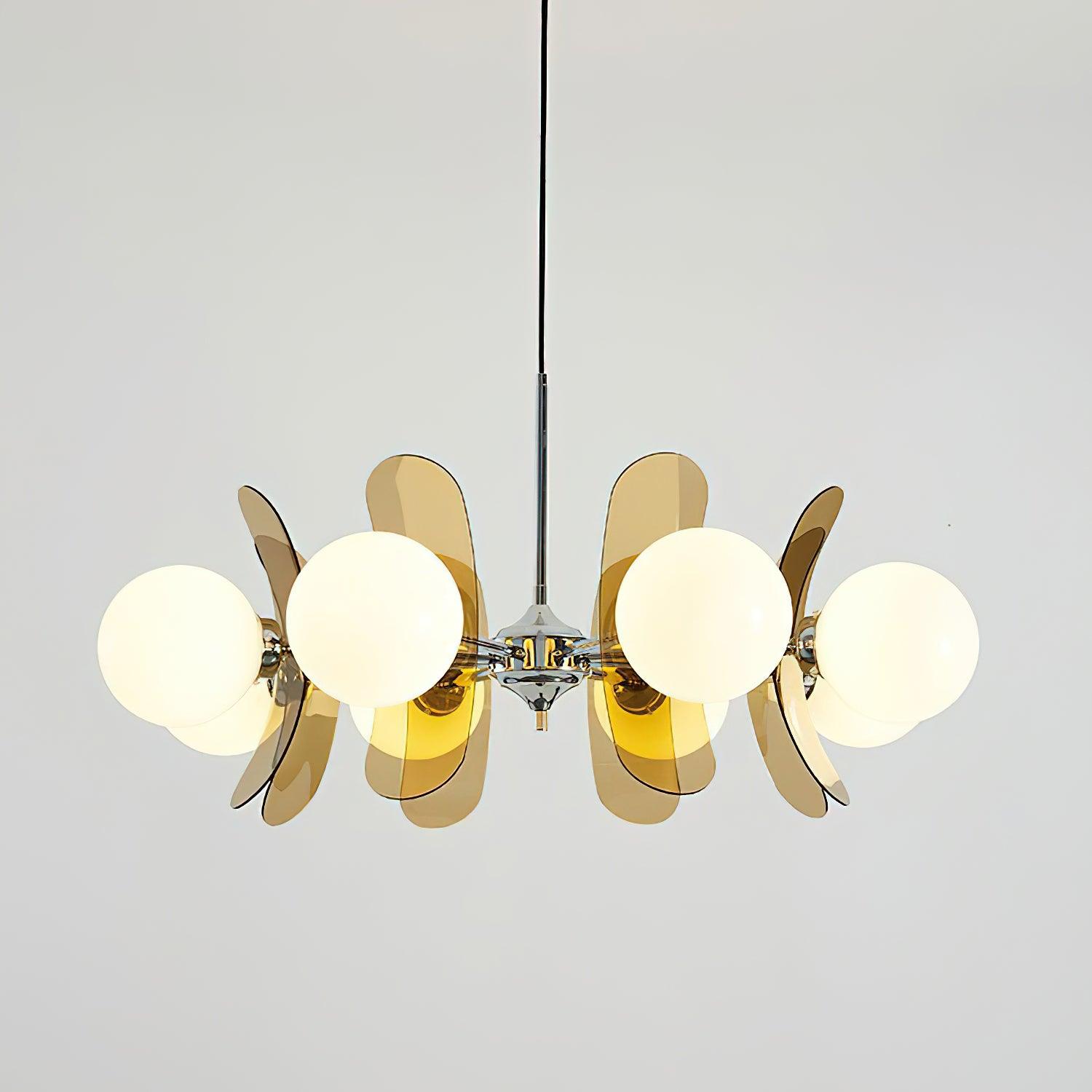 Ulano Chandelier in Brown and Orange