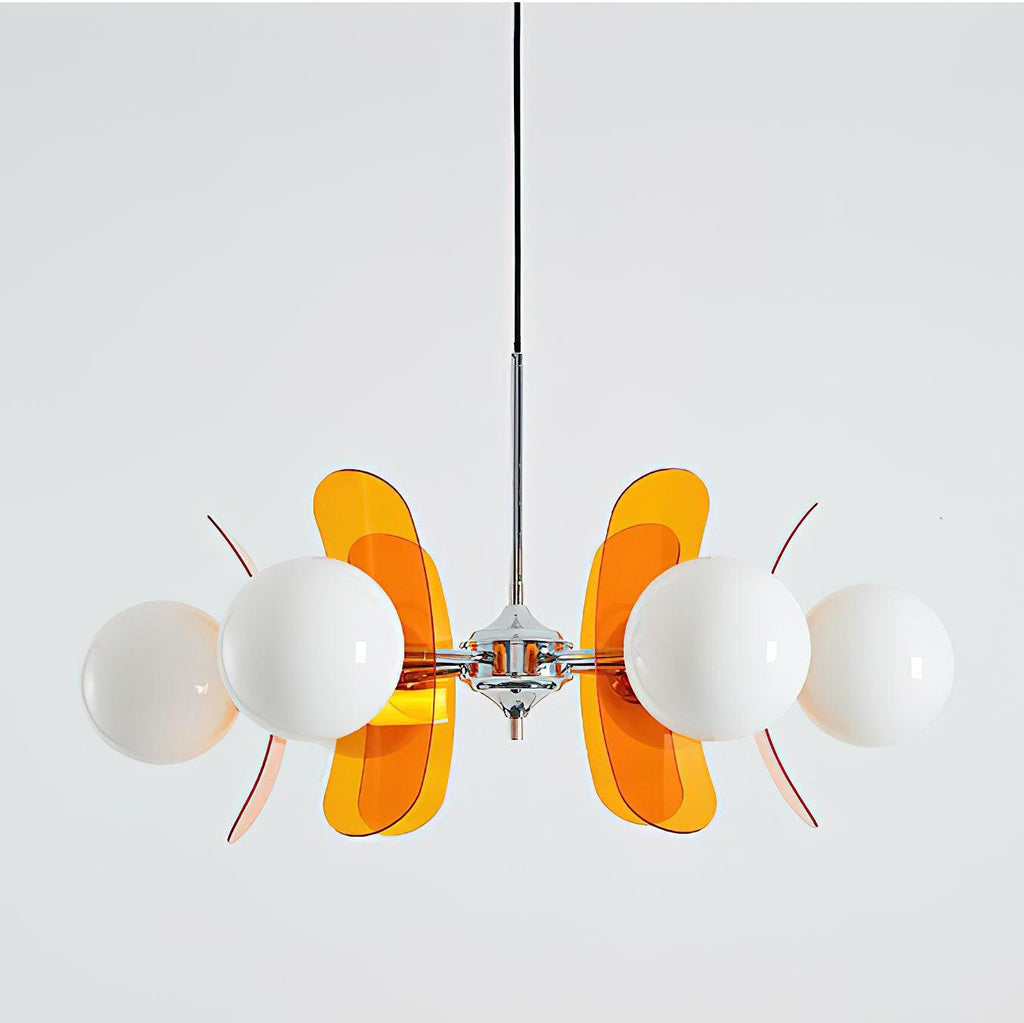 Ulano Brown & Orange Chandelier