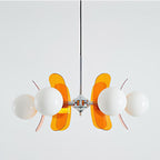 Ulano Brown & Orange Chandelier