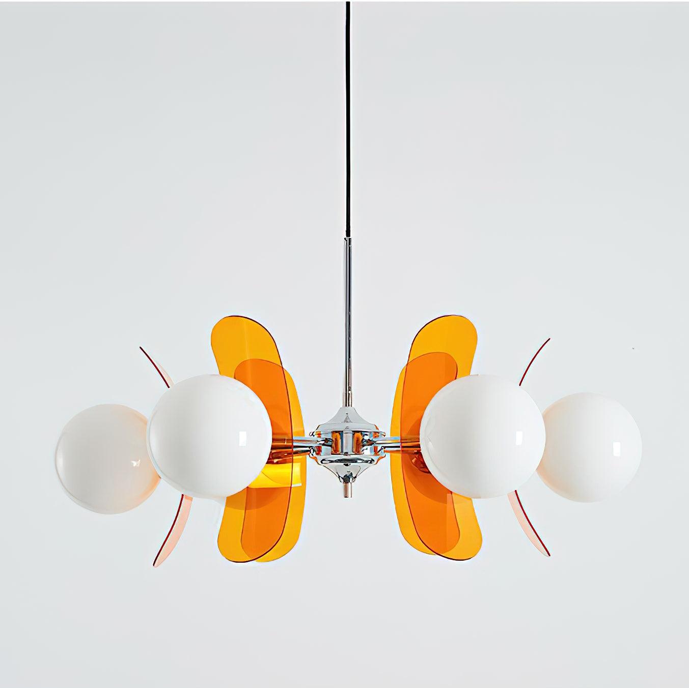Ulano Chandelier in Brown and Orange