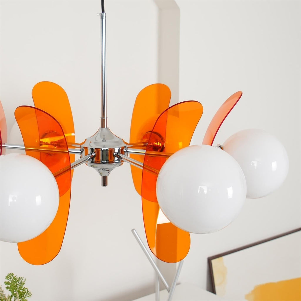 Ulano Chandelier in Brown and Orange