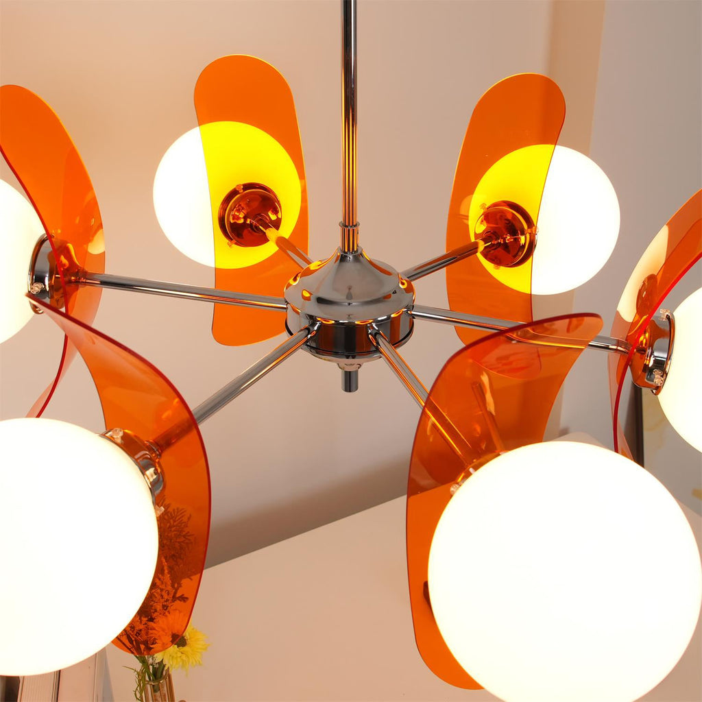 Ulano Brown & Orange Chandelier