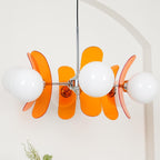Ulano Brown & Orange Chandelier
