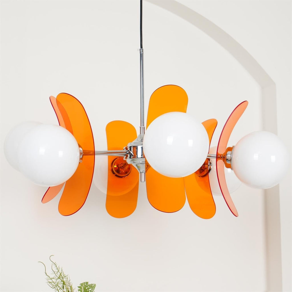 Ulano Chandelier in Brown and Orange