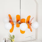 Ulano Brown & Orange Chandelier