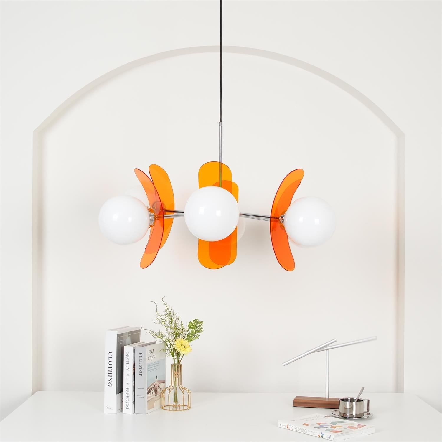 Ulano Chandelier in Brown and Orange