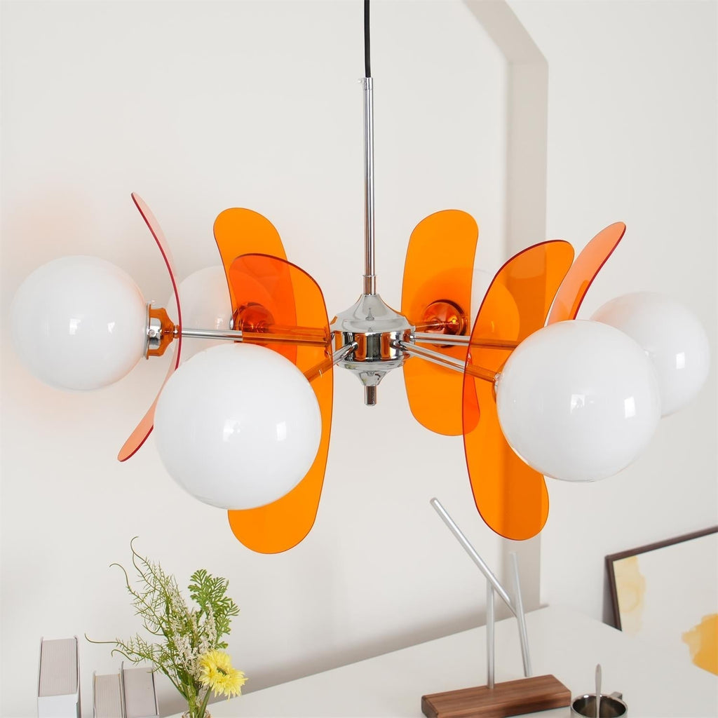 Ulano Chandelier in Brown and Orange