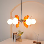 Ulano Brown & Orange Chandelier