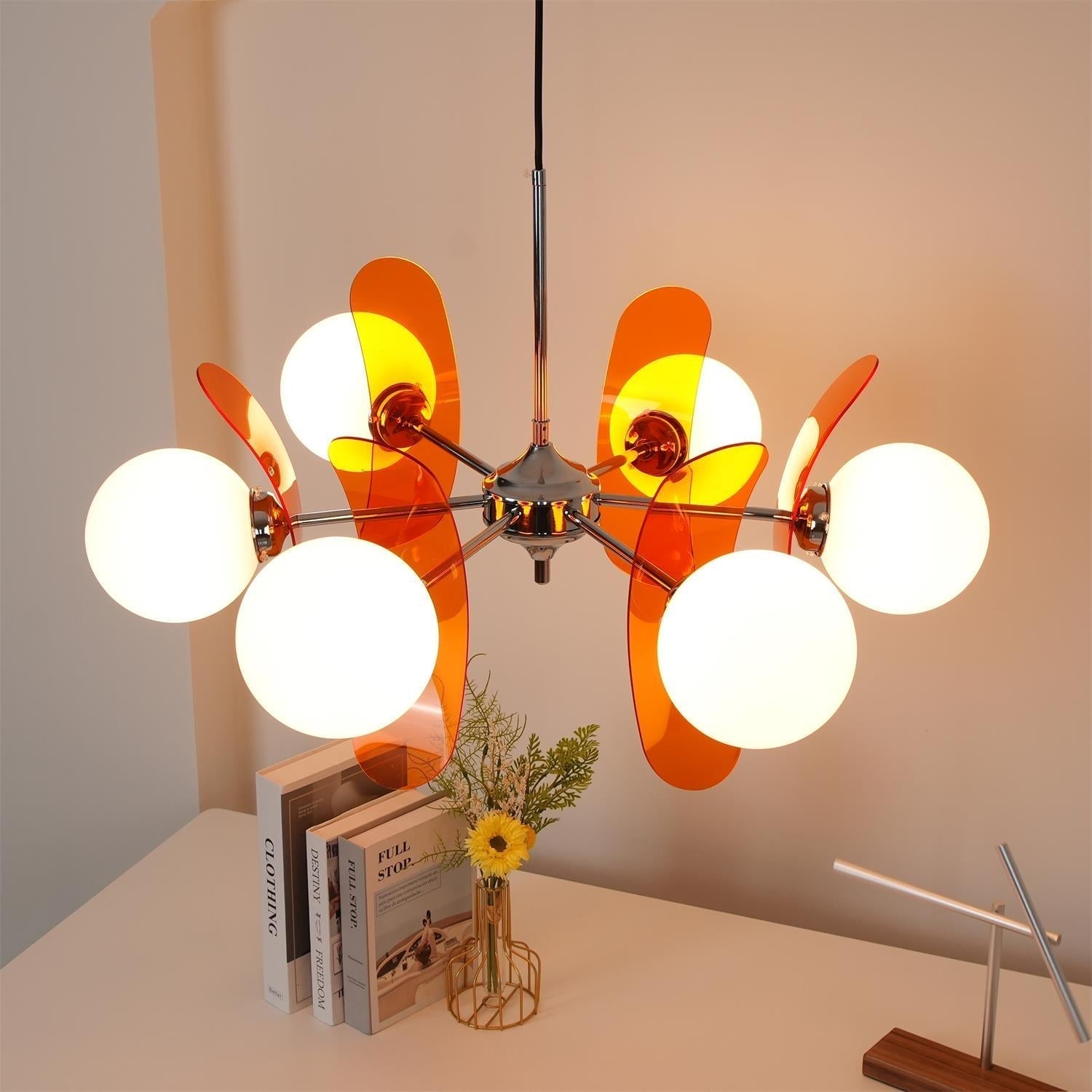 Ulano Chandelier in Brown and Orange