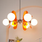 Ulano Brown & Orange Chandelier