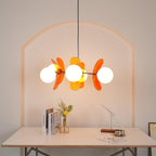 Ulano Brown & Orange Chandelier