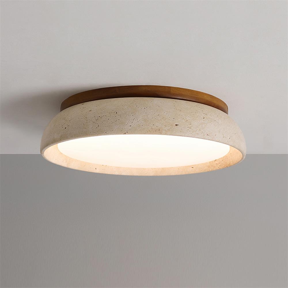 Kloris Travertine Stone Ceiling Light