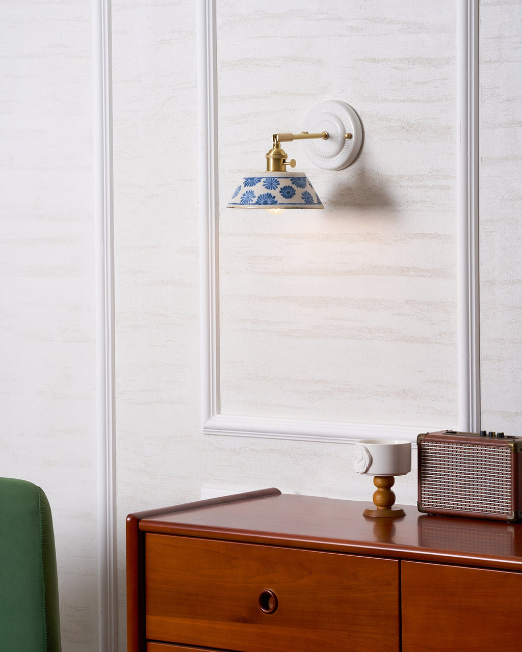 Porcelain Indigo Wall Lamp