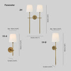 Theodore Wall Lamp Brass Fabric